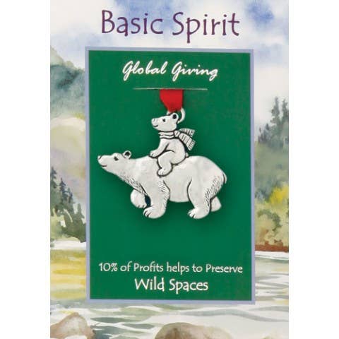 Polar Bear and Cub Wild Spaces Global Giving Ornament