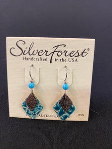 $16 Silver Forest Handcrafted Earrings